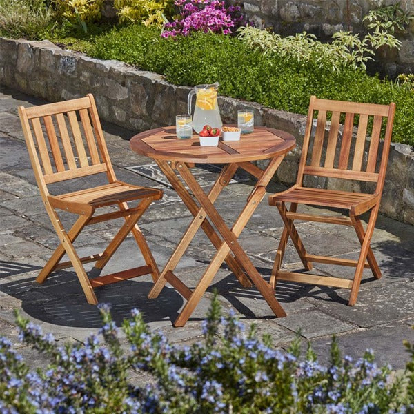 3-Piece Acacia Hardwood Garden Bistro Set
