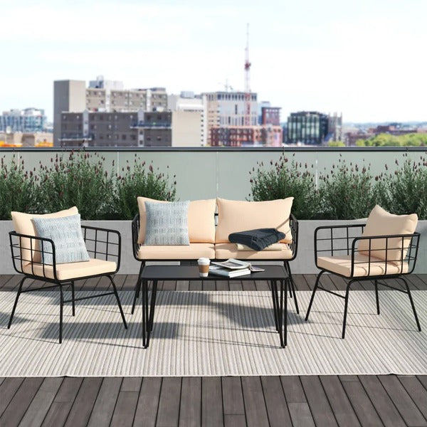 4-Seater Garden Patio Furniture Set