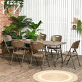 6-Seater Resin Rattan Effect Dining Set
