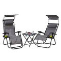 3 Piece Zero Gravity Loungers and Table
