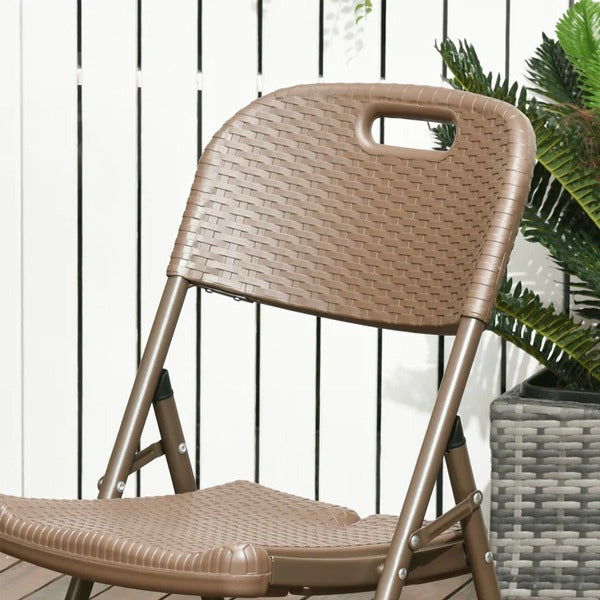 6-Seater Resin Rattan Effect Dining Set
