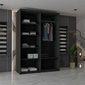 CHICAGO BLACK WARDROBE 250cm