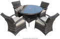The Somerset 4 Seater With Round Table Brown/Grey