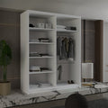 DIAMOND WHITE WARDROBE 150cm/203cm