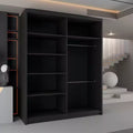 CALIFORNIA BLACK WARDROBE 150cm/203cm