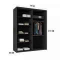 Estonia 2 Door Sliding Wardrobe Black 150/203cm