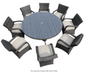 The Somerset 8 Seater With Round Table Brown/Grey