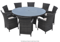 The Westbury 8 Seater Set With Round Table Brown