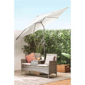 2.7M Garden Parasol with Crank and Base