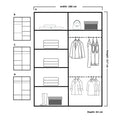 CHICAGO WHITE WARDROBE 90/100/120/150/180/203cm