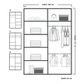 CHICAGO GREY WARDROBE 250cm