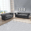 HERO CHESTERFIELD GREY 3+2 SOFA