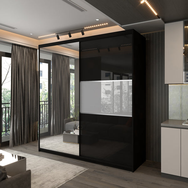 MANHATTAN BLACK HIGH GLOSS 120/150/200/250CM