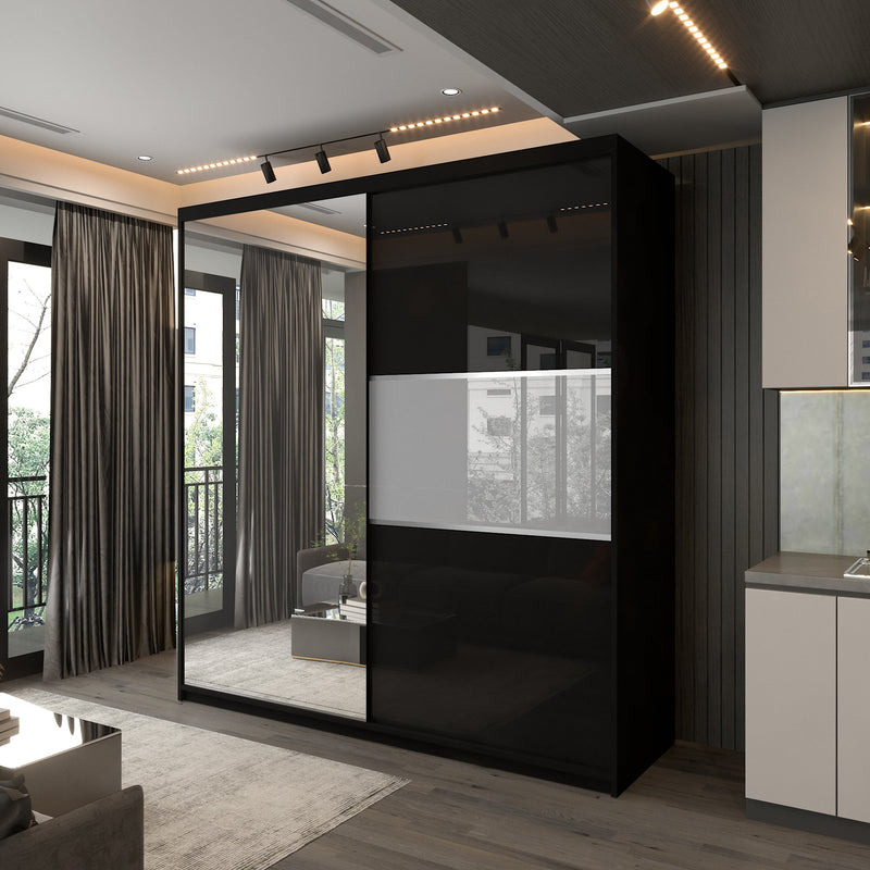 MANHATTAN BLACK HIGH GLOSS 120/150/200/250CM