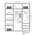 ETNA GREY WARDROBE 250cm