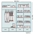 GREY HIGH GLOSS SYCYLIA WARDROBE 150-208-255CM