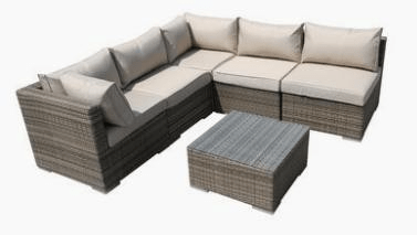 The Long Island 5 Seater Set With 1 Open Corner Brown