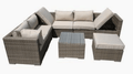 The Long Island 7 Seater Recliner Set Brown