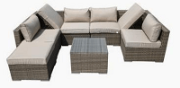 The Manhattan 7 Seater Recliner Set Brown