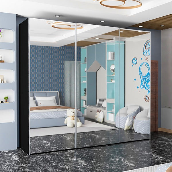 ETNA BLACK WARDROBE 250cm