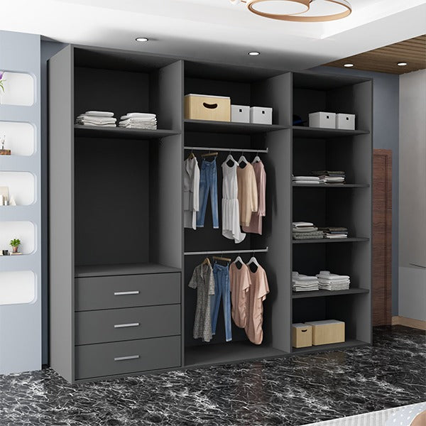 ETNA GREY WARDROBE 250cm