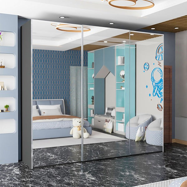 ETNA BLACK WARDROBE 250cm