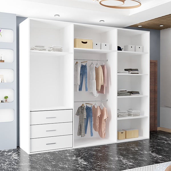 ETNA WHITE WARDROBE 250cm