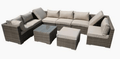The Wiltshire 9 Seater Recliner Set Brown