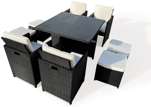 Black 9 Piece Sofa Set