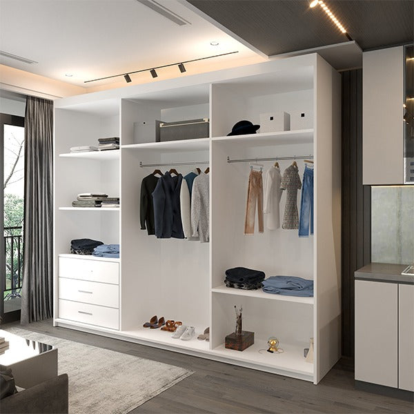 MANHATTAN WHITE HIGH GLOSS 120/150/200/250CM