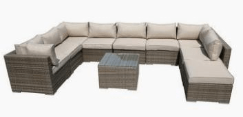 The Wiltshire 9 Seater Set Brown