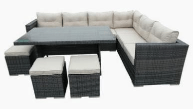 Rural Dining Set Brown/Grey