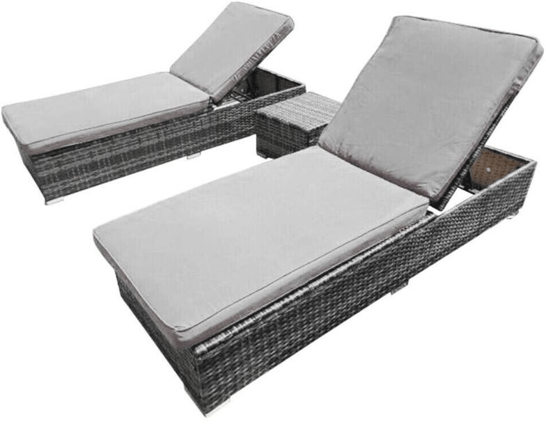 LA Sun Lounger Grey