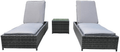 Sunlounger Black/Brown