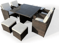 Black 9 Piece Sofa Set