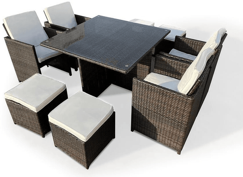 Brown 9 Piece Sofa Set