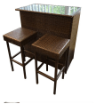 Garden Bar Set Grey/Brown