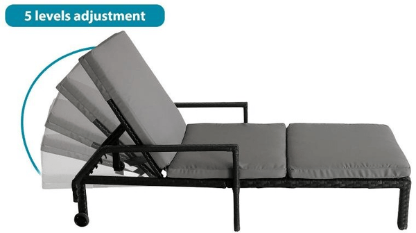 Savanna Rattan Sun Lounger Set Grey