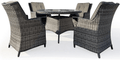 Dark Grey 5 Piece Sofa Set