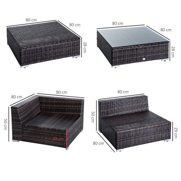 5-Seater Luxury Rattan Outdoor Furniture Set