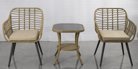 3PCS Bistro Set Nature/Beige