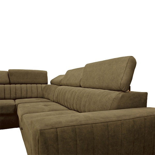 HOUSTON CAMEL CORNER SOFA BED