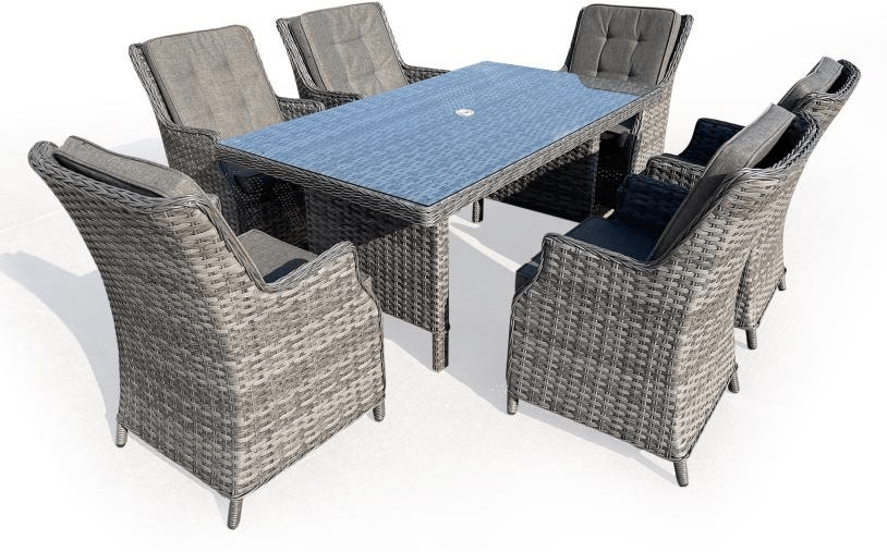 Dark Grey 7 Piece Sofa Set