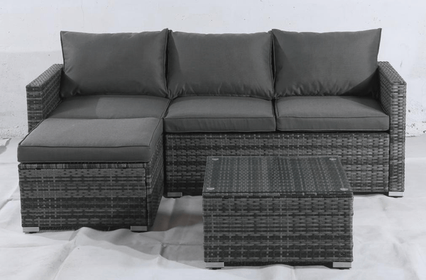 Grey 3 Piece Sofa Set