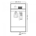 CHICAGO GREY WARDROBE 250cm