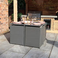 Cannes 8 Seat Cube Dining Set Grey
