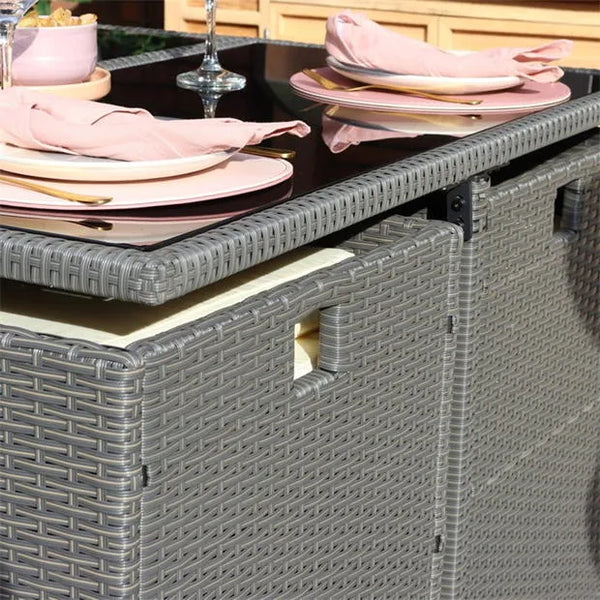 Cannes 8 Seat Cube Dining Set Grey