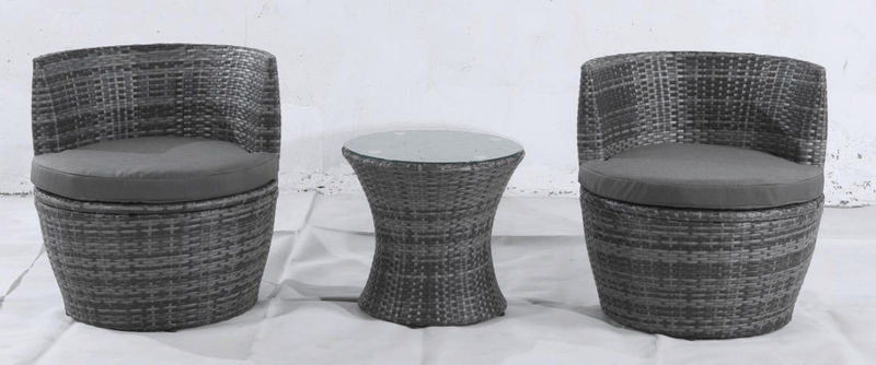 Grey 3 Piece Sofa Set