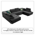 BLACK U-CORNER SOFA BED