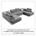 GREY U-CORNER SOFA BED